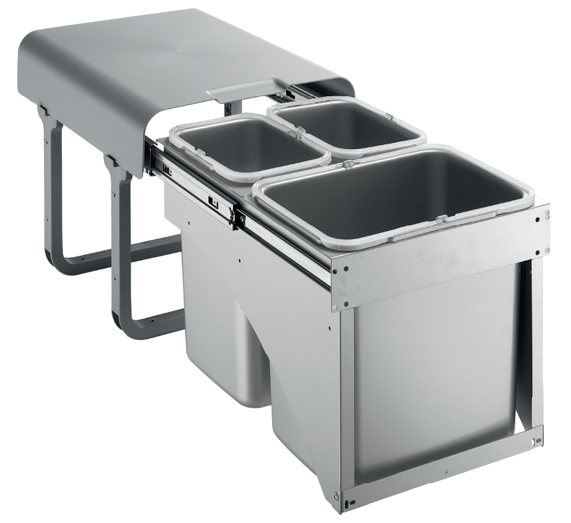 EKOTECH EKKO FRONT40 KUKA 1X16 L+2X8 L,Ajtófrontra szerelhető, kihúzható rendszer