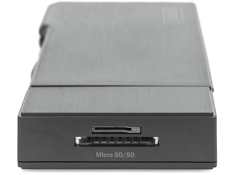 DIGITUS Travel Docking Station USB 3.0, HDMI, VGA, Gb-LAN, SD + MicroSD Kartenleser, USB-C Adapter, Silber — Foto 5 von 5