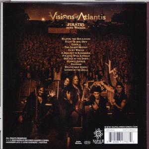 A Visions of Atlantis CD borítója. A zenekar tagjai egy tömeg előtt. Az album számlistája látható.