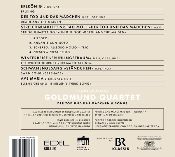 Goldmund Quartett - Schubert:Der Tod Und Das Mädchen And Songs  - (CD)