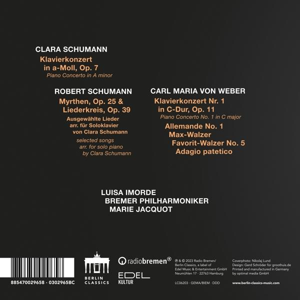 Luisa Imorde - Schumann/Weber:Klavierkonzert 1  - (CD)