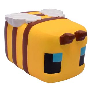JUST TOYS Minecraft Mega SquishMe S3 - Bee - Figurine de collection (Jaune/marron/blanc)
