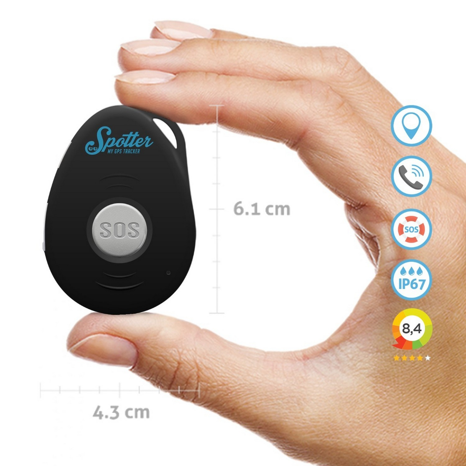 SPOTTER GPS Tracker Zwart (SP-1501) | MediaMarkt
