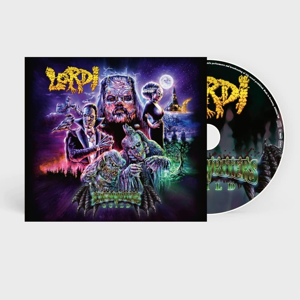 CD-Cover der Band: Lordi. Das Cover zeigt Monster, einen Friedhof und einen Vollmond.
