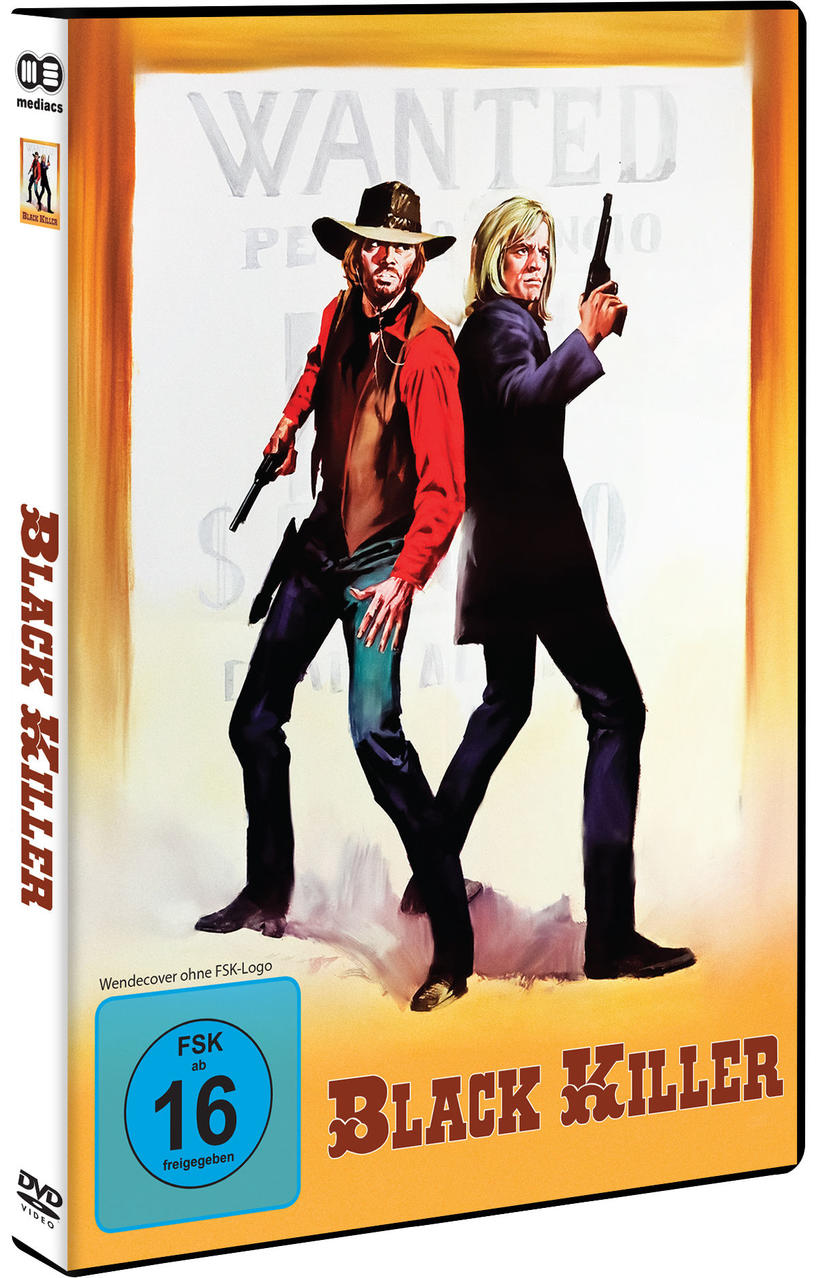 DVD-Cover: Zwei Männer in Cowboy-Outfit, einer in rotem Hemd, halten Waffen, mit Wüstenhintergrund.
