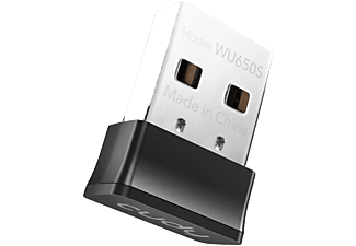 CUDY WU650S kétsávos AC650 Wi-Fi USB mini adapter, fekete (218102)