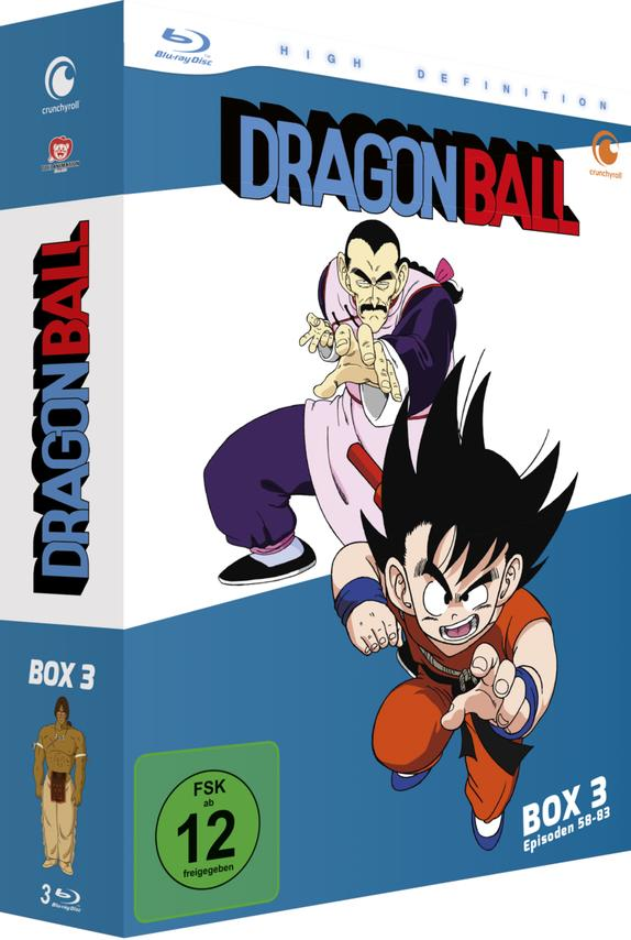 Dragon Ball Box 3 Cover mit Goku und einem anderen Charakter, mit japanischem Text.