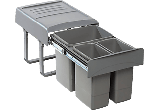 EKOTECH Beépíthető hulladékgyűjtő/kuka MEGA 40 1x15 liter+2x7 liter lágyan záródó
