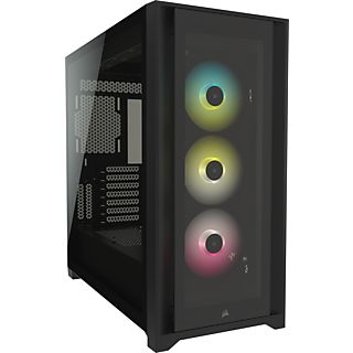 CORSAIR iCUE Midi Tower 5000X RGB TG - Boîtier PC (noir)