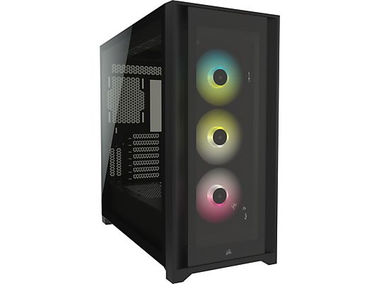 CORSAIR iCUE Midi Tower 5000X RGB TG - Boîtier PC (noir)