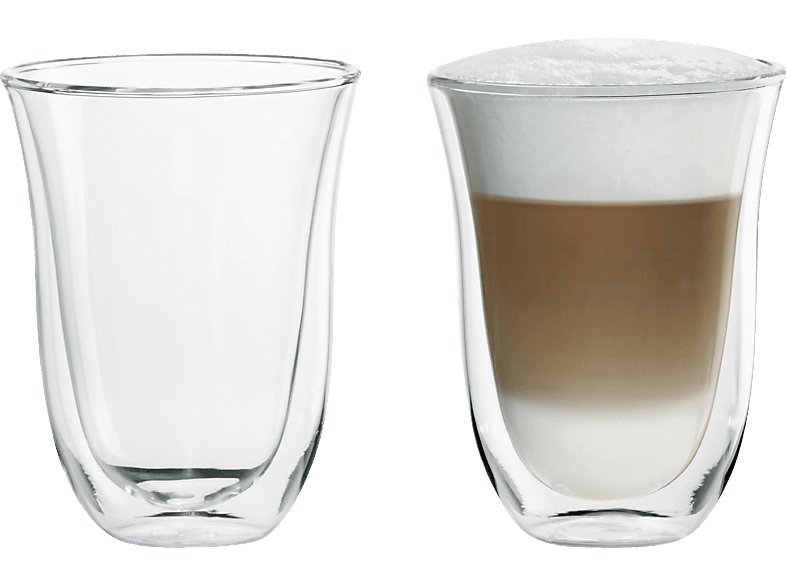 DELONGHI Thermoglas 2erSet DLSC312 Latte Macchiato Gläser Transparent | Sonstiges Kaffeezubehör