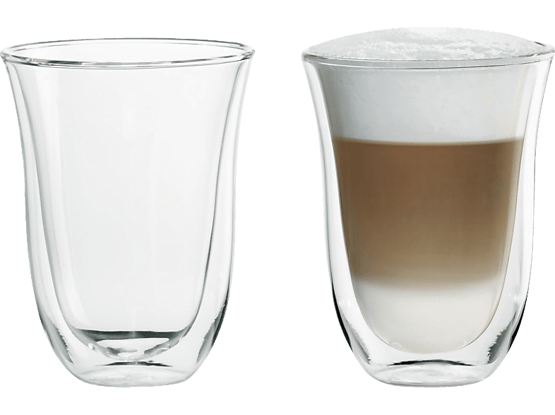 DELONGHI Thermoglas 2erSet DLSC312 Latte Macchiato Gläser Transparent