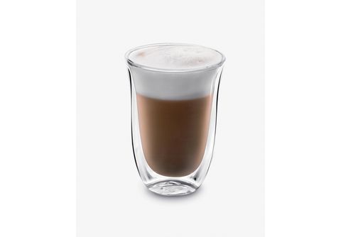 2erSet Gläser Thermoglas Latte Macchiato | DLSC312 Gläser Macchiato MediaMarkt Latte DELONGHI Transparent