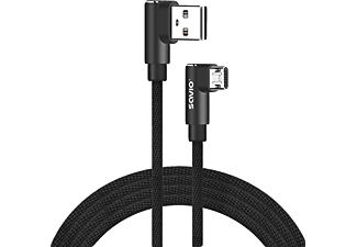 SAVIO USB-A / micro-USB összekötő kábel, fonott, USB 2.0, 1 méter (CL-161)