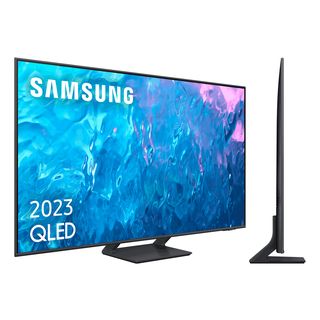 TV QLED 75" - Samsung TQ75Q70CATXXC,UHD 4K,  Smart TV, Motion Xcelerator Turbo+, Quantum HDR, Diseño Airslim, DVB-T2 (H.265), Titan Gray