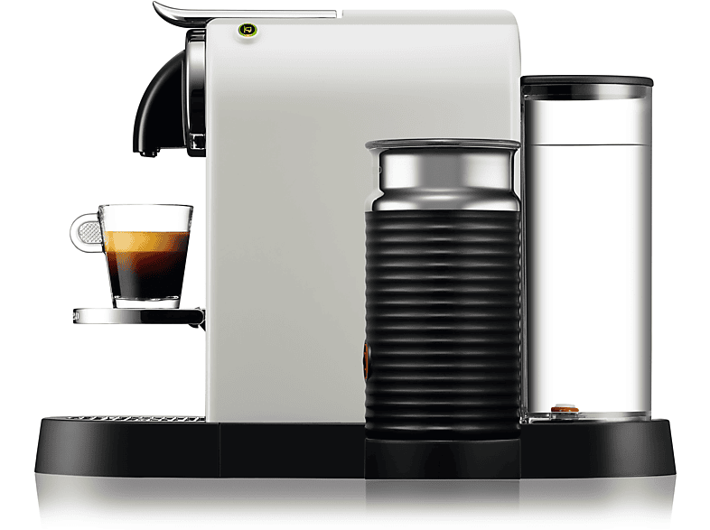 DELONGHI Nespresso Citiz EN267.WAE, stylisch schlankes Design auch für hohe Gläser, cremiger Milchschaum, einfache Bedienung, Kapselmaschine Weiß