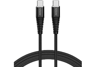 SAVIO USB Type-C összekötő kábel, fonott, USB 2.0, 1 méter (CL-159)
