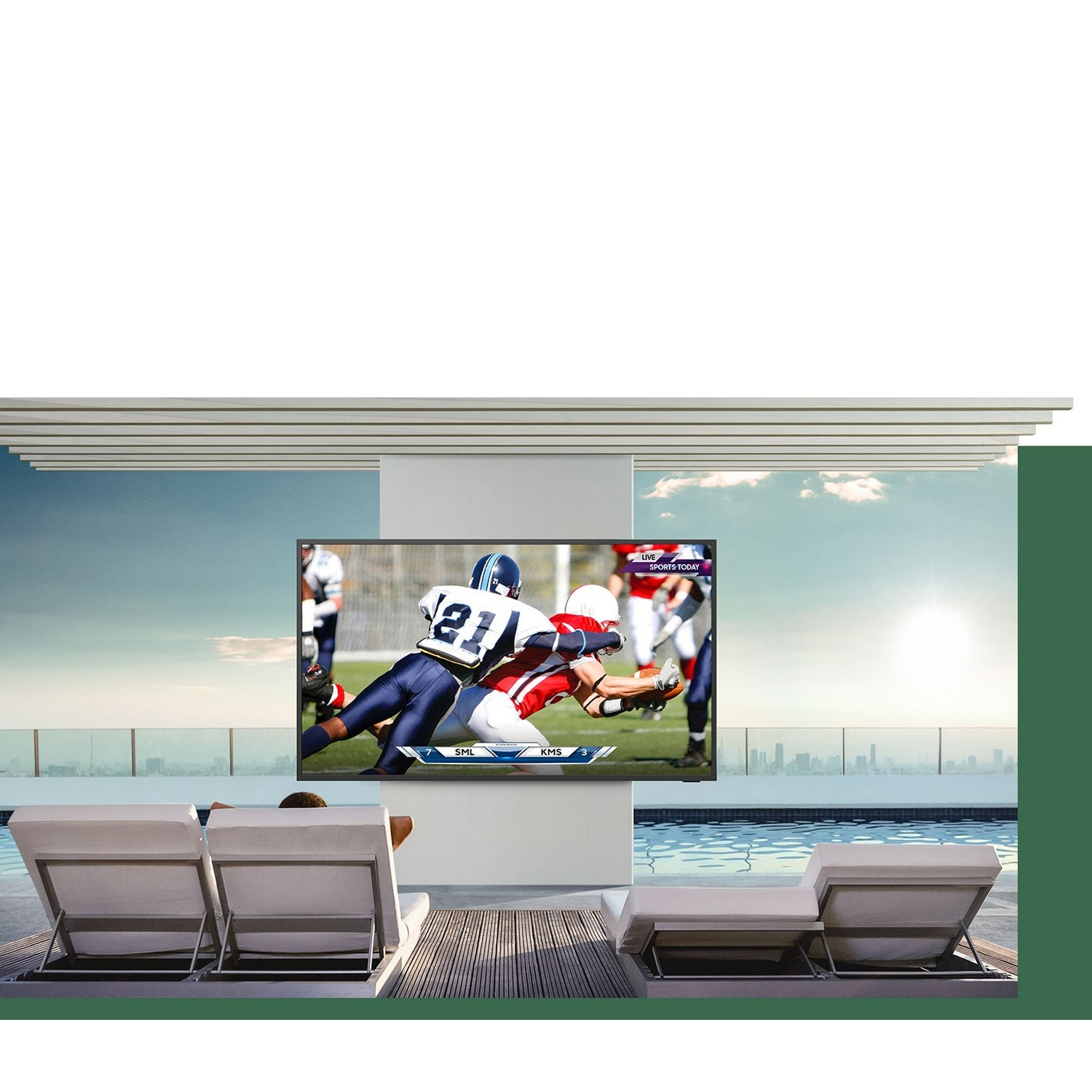 SAMSUNG The Terrace Outdoor TV 65" QLED 4K Smart TV QE65LST7TGUXXN (2023) - QLED 4K - QLED-tv - 65 inch