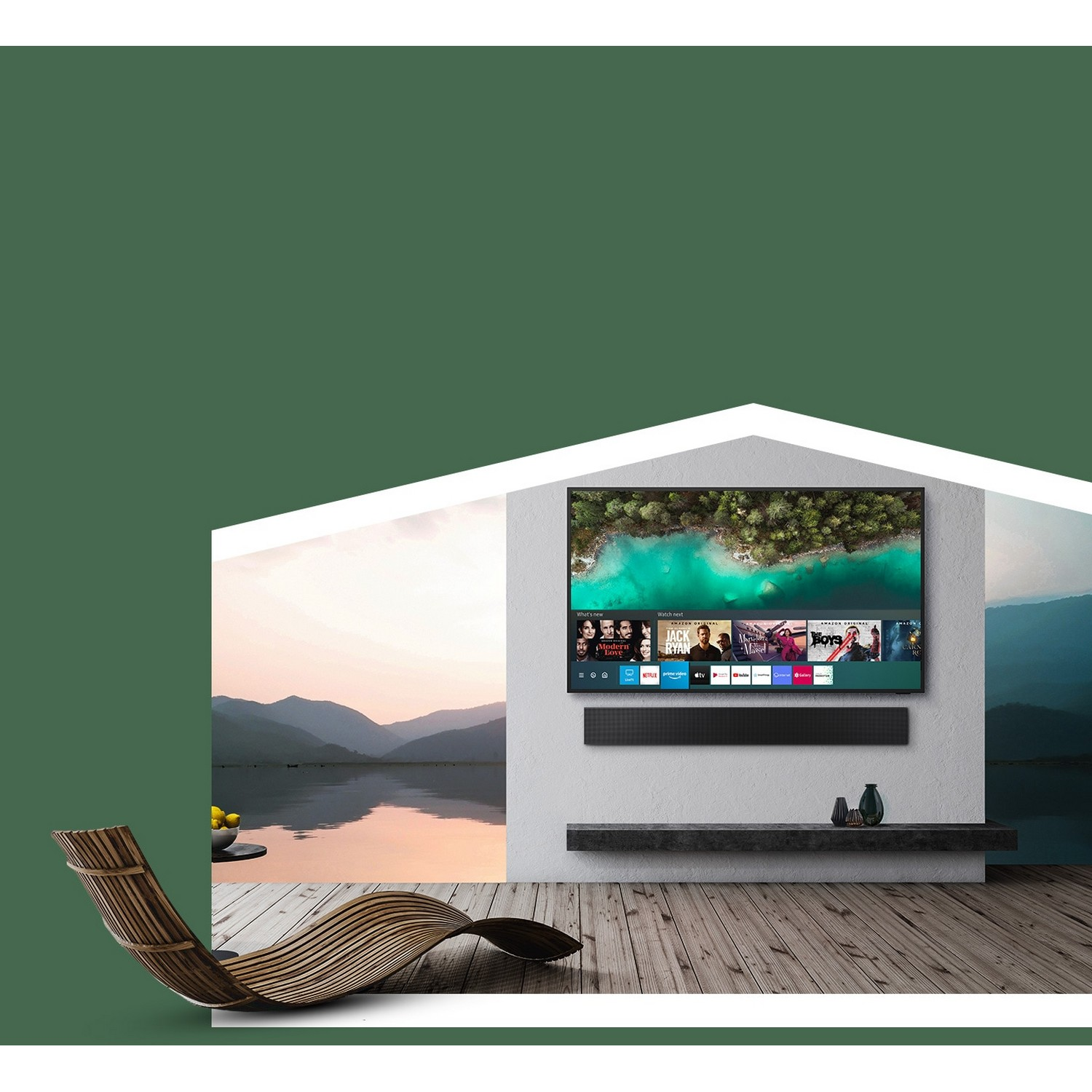 SAMSUNG The Terrace Outdoor TV 65" QLED 4K Smart TV QE65LST7TGUXXN (2023) - QLED 4K - QLED-tv - 65 inch