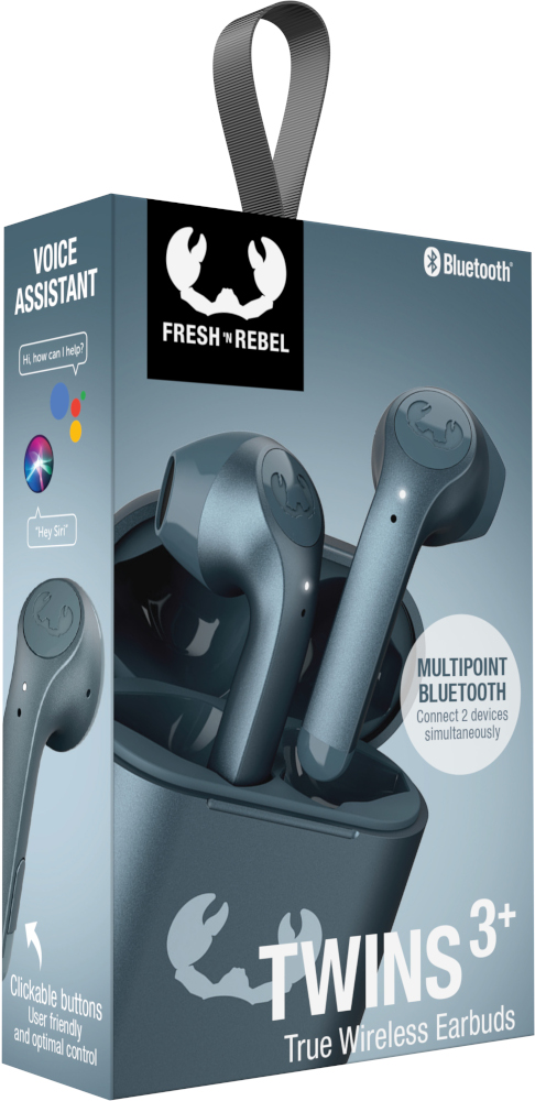 Une boîte d'écouteurs sans fil Fresh 'n Rebel Twins 3+.