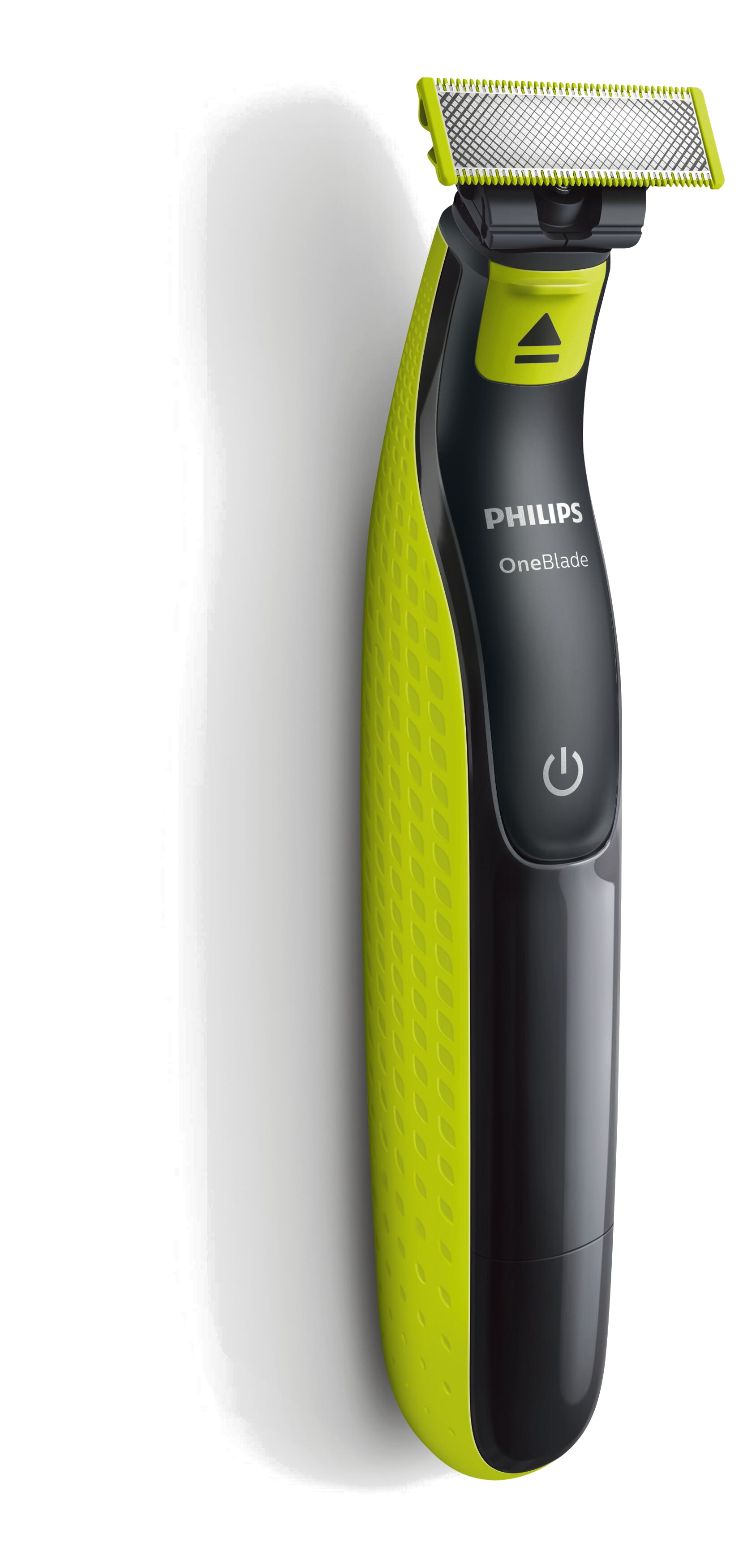 Yeşil vurgulu Philips OneBlade elektrikli tıraş makinesi.