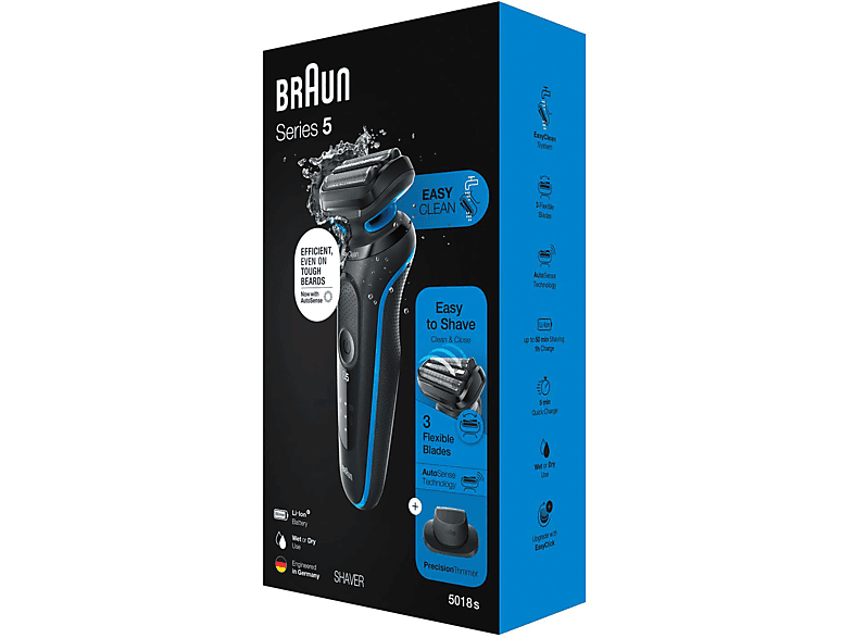 BRAUN Yeni Seri 5 B1200S Kablosuz Tıraş Makinesi Autosense Easyclean Easyclick Islak & Kuru_5