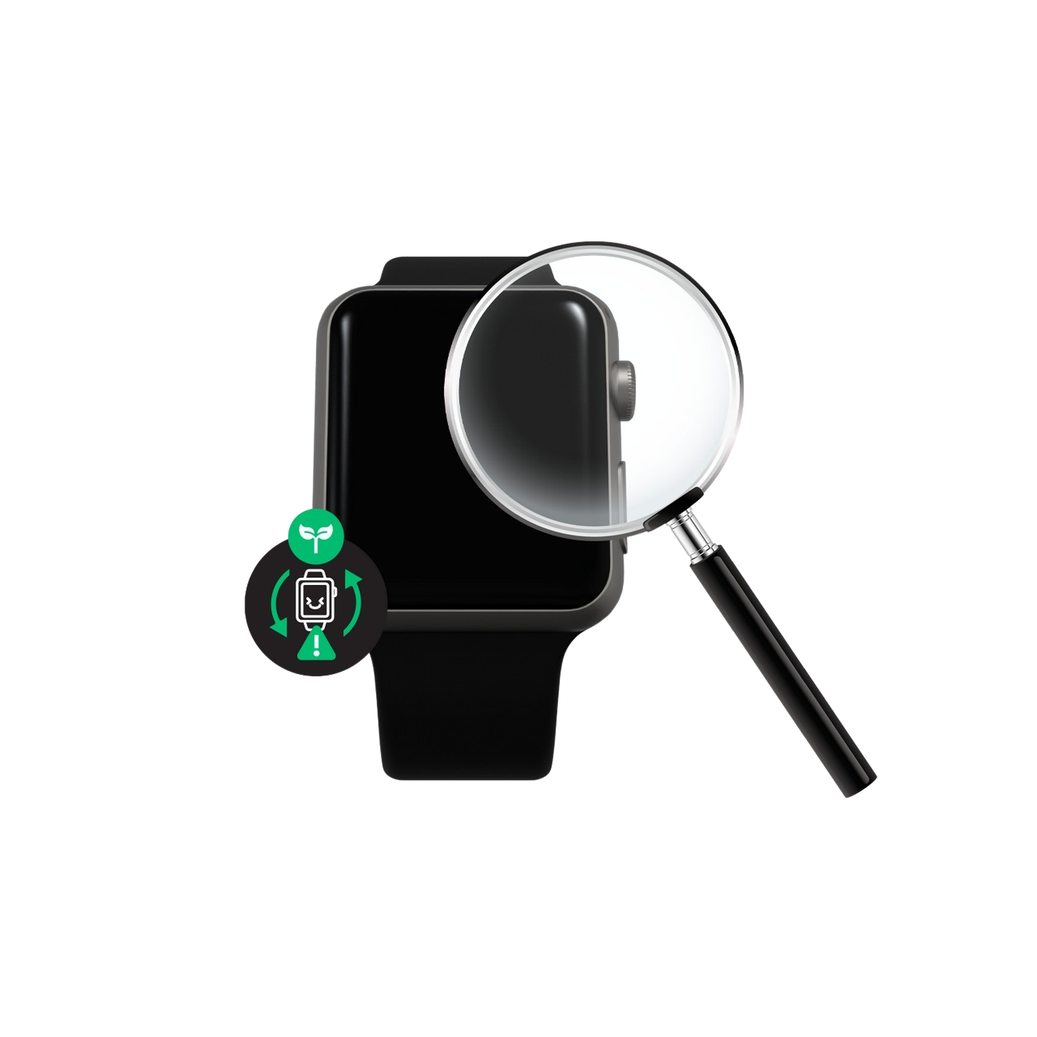 RENEWD Refurbished Apple Watch Series 5 44mm Spacegrijs Aluminium/Zwarte Sportband