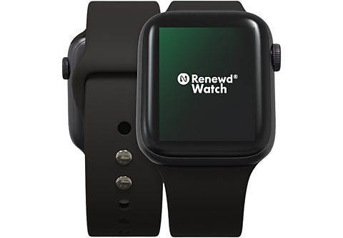 RENEWD Refurbished Apple Watch Series 6 44mm Spacegrijs Aluminium/Zwarte Sportband