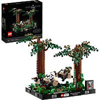 LEGO Star Wars 75353 Verfolgungsjagd auf Endor – Diorama Bausatz, Mehrfarbig