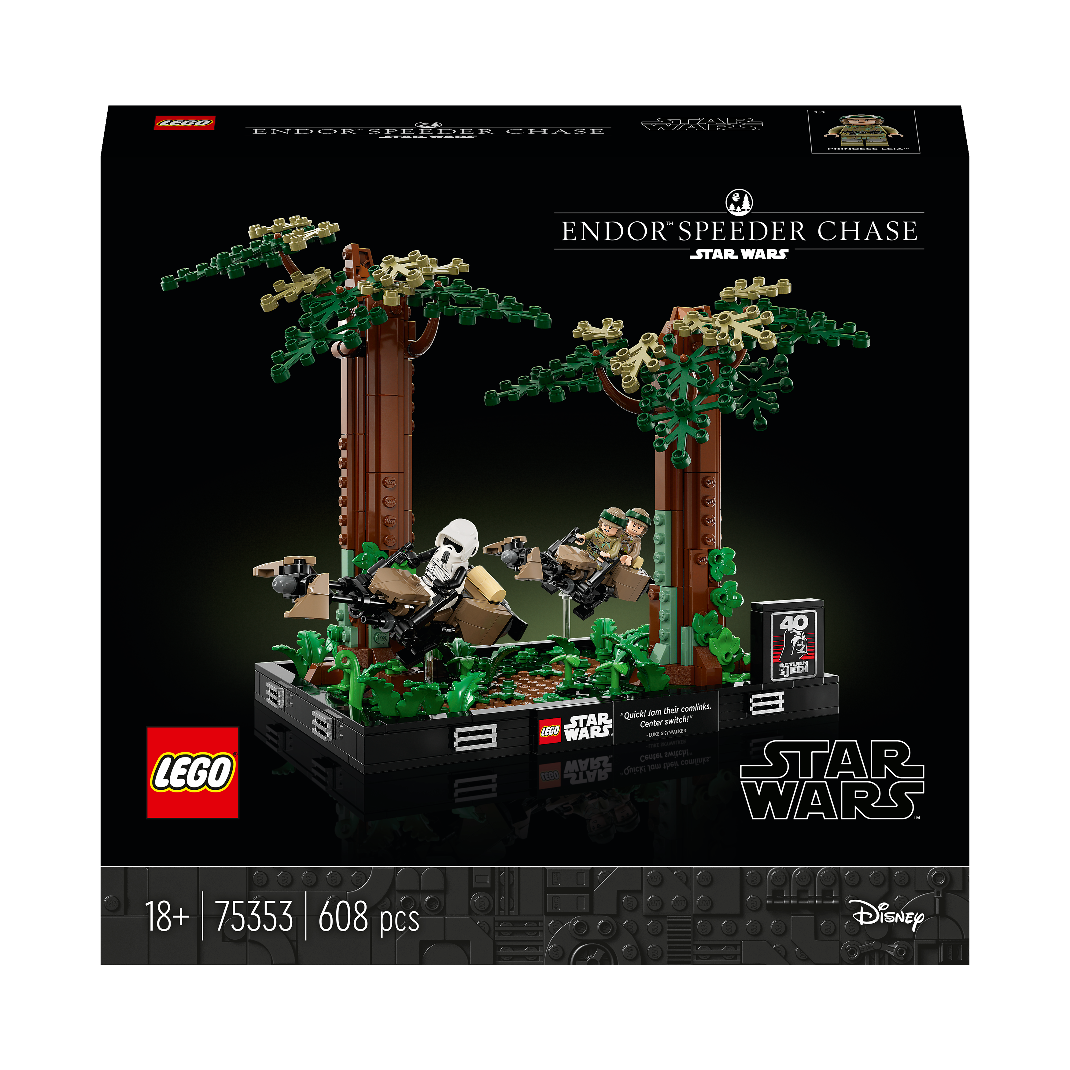 LEGO Star Wars 75353 Verfolgungsjagd Diorama – auf Endor Mehrfarbig Bausatz