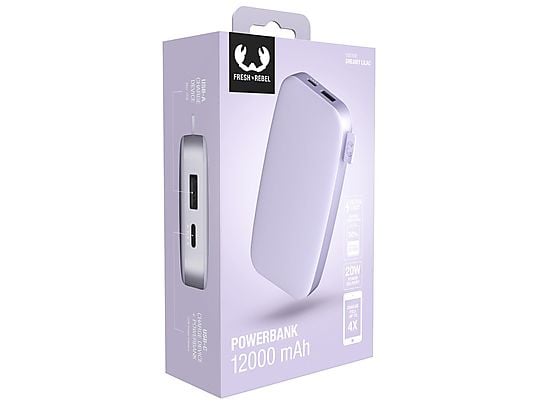 FRESH N REBEL Powerbank 12 000 mAh Dreamy Lilac (2PB12100DL)