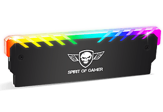 SPIRIT OF GAMER Memória hűtőborda + RGB LED, alumínium, 1db, fekete (SOG-MEM-RGB)