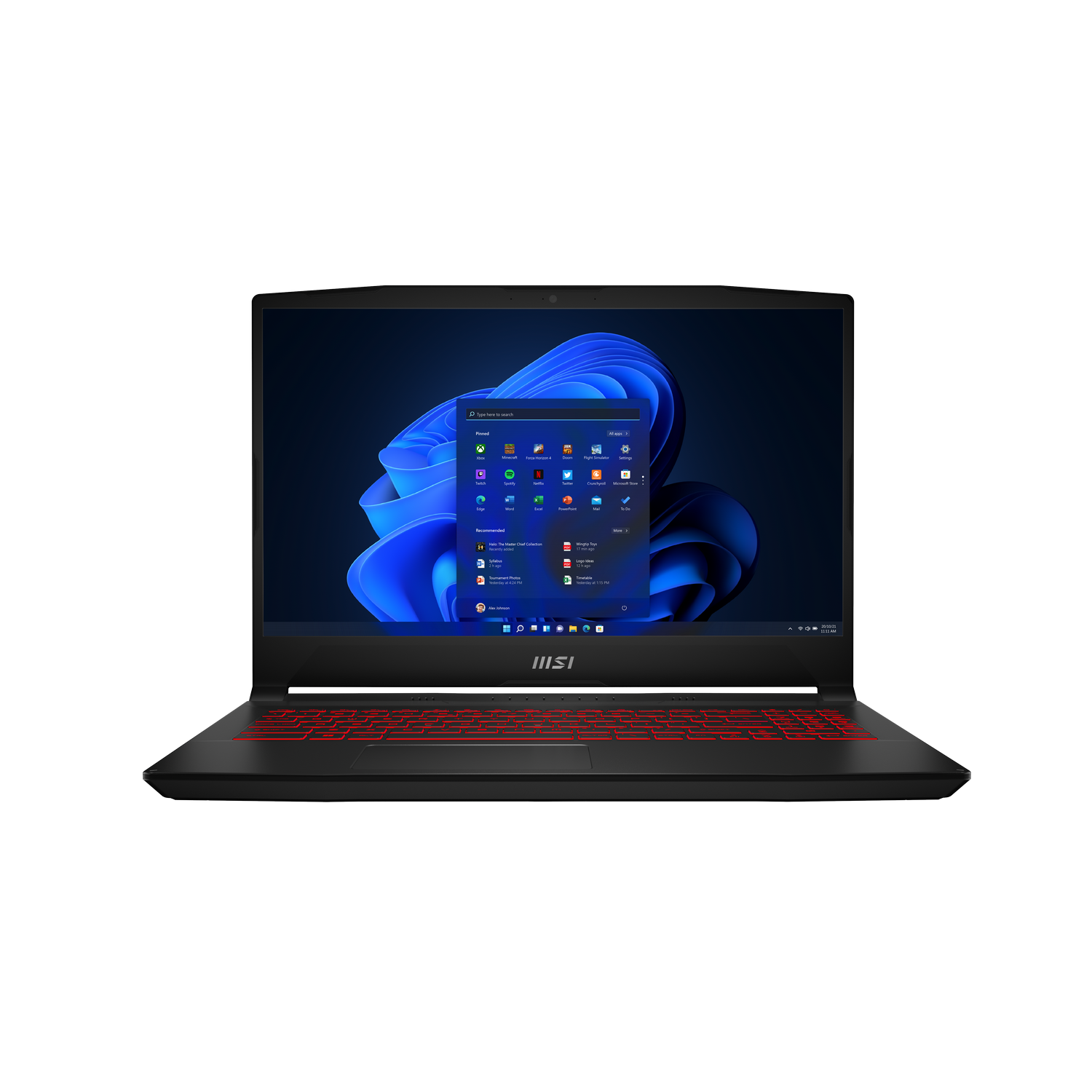 MSI Katana GF66 12UC-1010NL - 15.6 inch - Intel Core i5 - 16 GB - 512 GB - GeForce RTX 3050