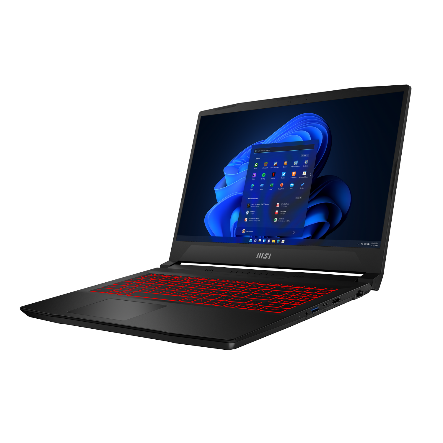 MSI Katana GF66 12UC-1010NL - 15.6 inch - Intel Core i5 - 16 GB - 512 GB - GeForce RTX 3050