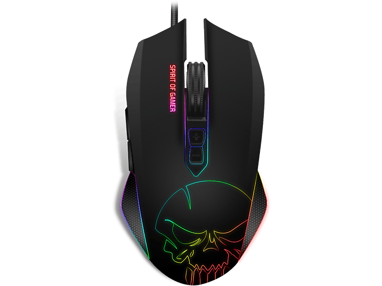 SPIRIT OF GAMER Elite-M40 optikai egér, 4000DPI, 6 gomb, RGB, fekete (S-EM40)