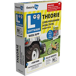 «theorie24» Web/App incl. libro di teoria per l’esame di teoria cat. F/G, M 2023/24 - PC/MAC - Italienisch, Englisch