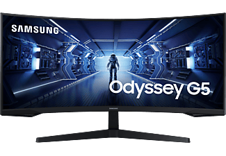 SAMSUNG Odyssey G5 LC34G55TWWP - Monitor da gaming, 34 ", UWQHD, 165 Hz, Nero