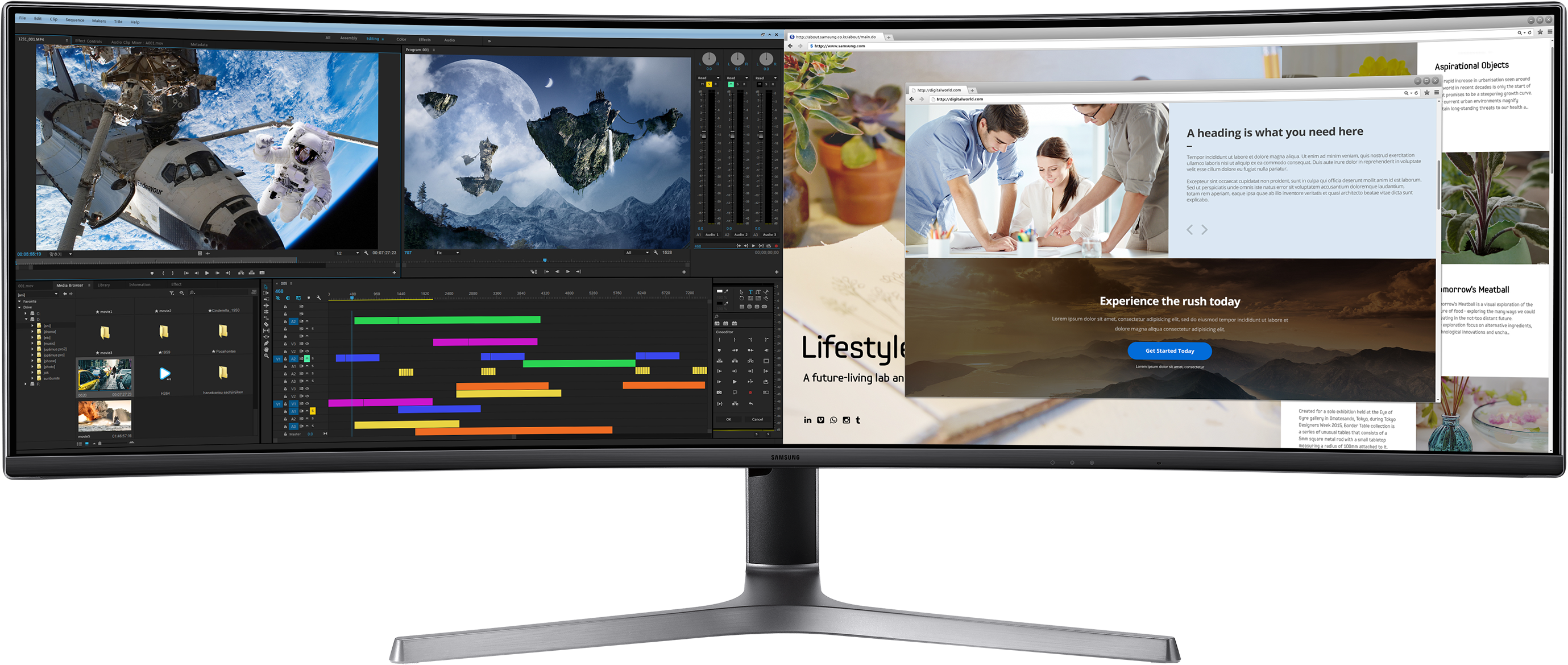 SAMSUNG LC49RG90SSP 48.8 " DQHD Gaming Monitor (1 Reaktionszeit, 120 Hz)