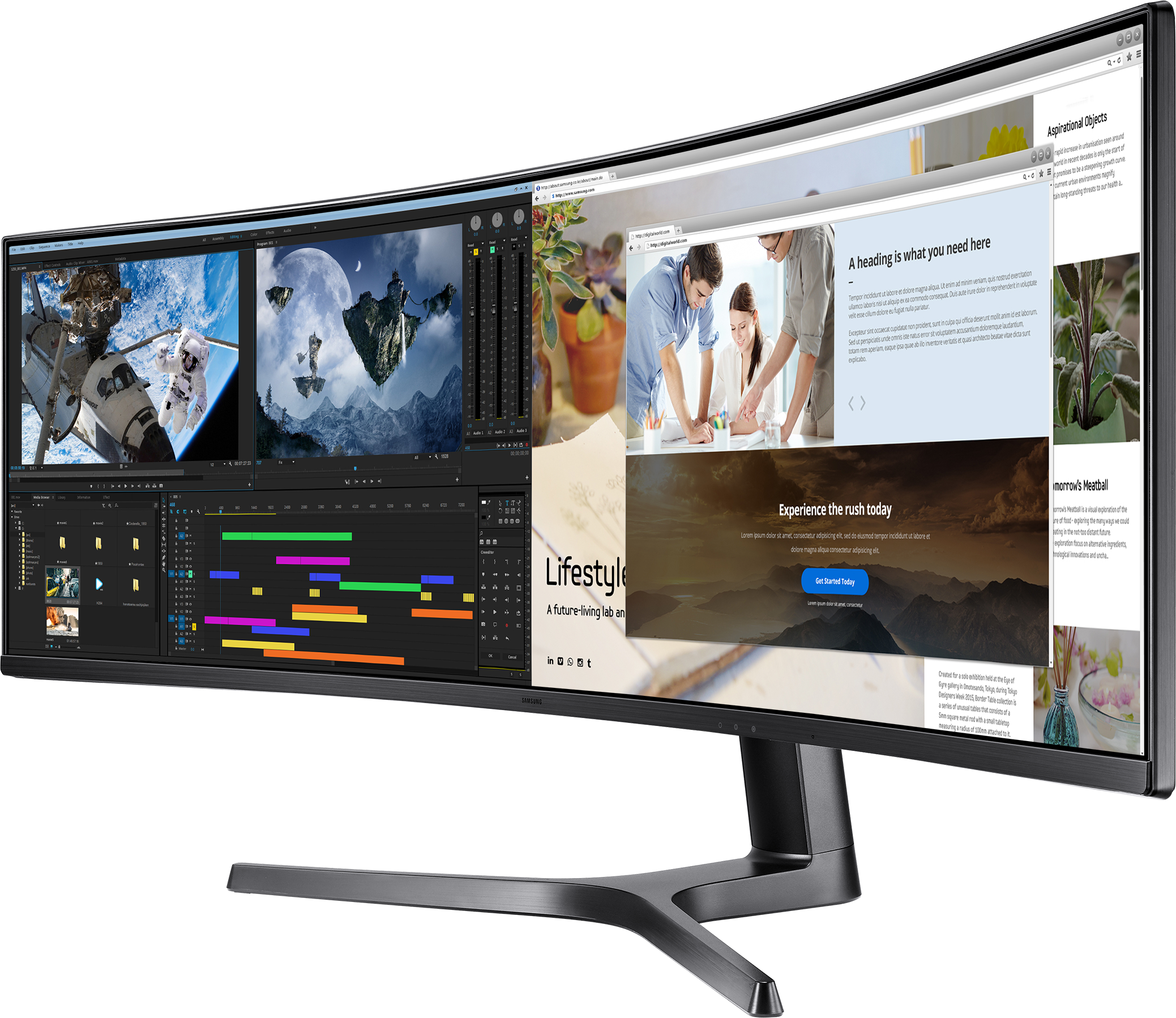 SAMSUNG LC49RG90SSP 48.8 " DQHD Gaming Monitor (1 Reaktionszeit, 120 Hz)
