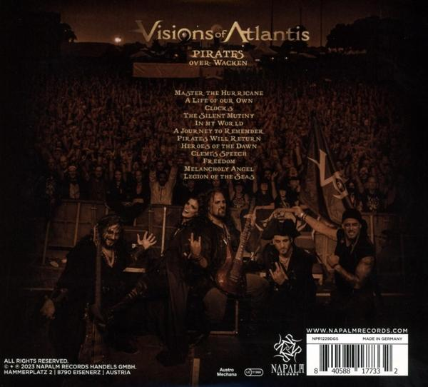 CD borító, Visions of Atlantis, Pirates Over Wacken, a zenekar tagjaival.