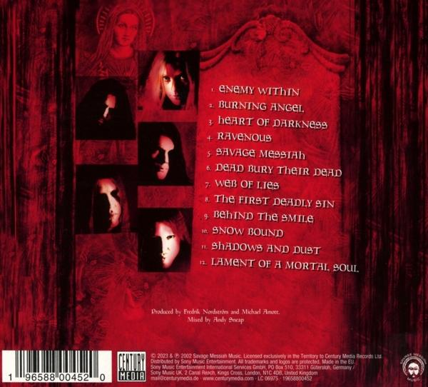CD-Cover mit Gesichtern, Text auf rotem Hintergrund. Century Media-Logo unten.