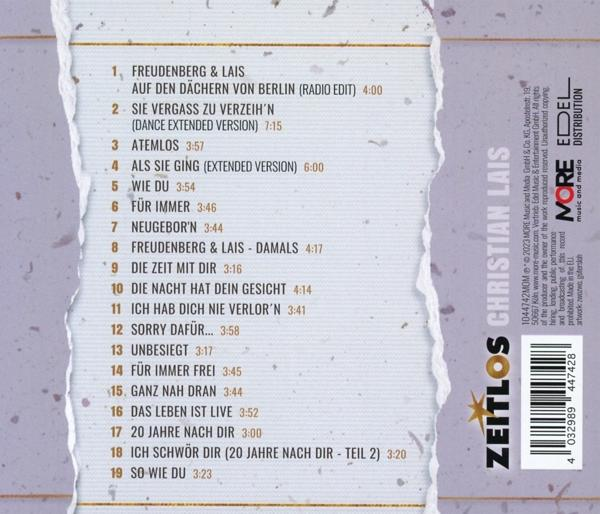 CD-Cover mit Text über ein Musikalbum von Christian Lais.
