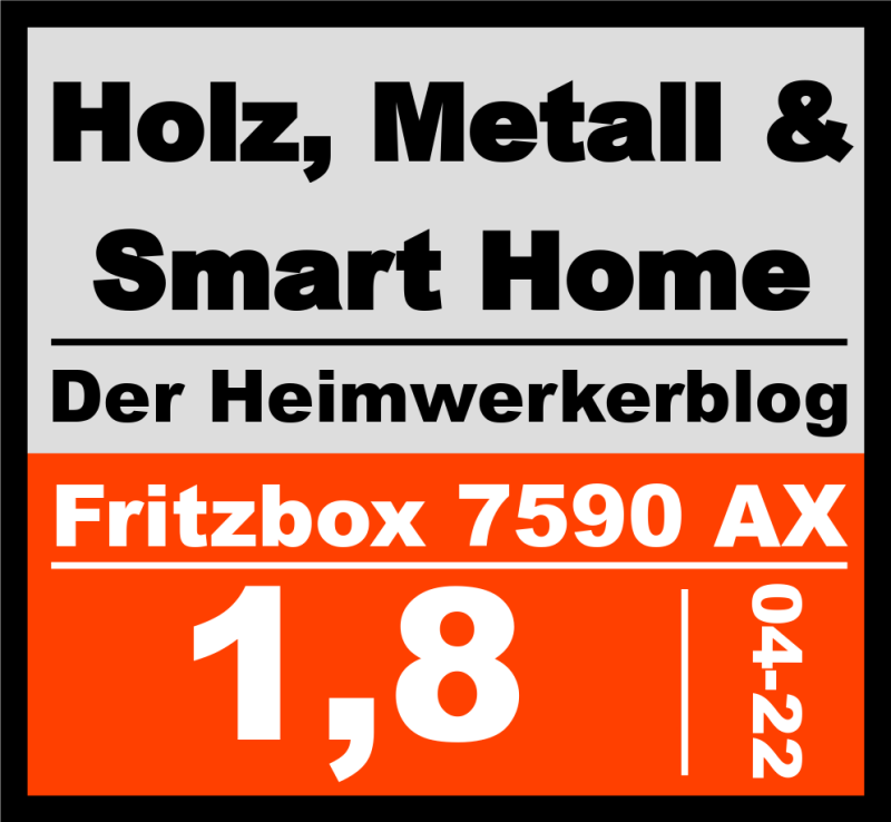 Ein Logo mit dem Text: 'Holz, Metall & Smart Home'. Darunter steht 'Der Heimwerkerblog'.