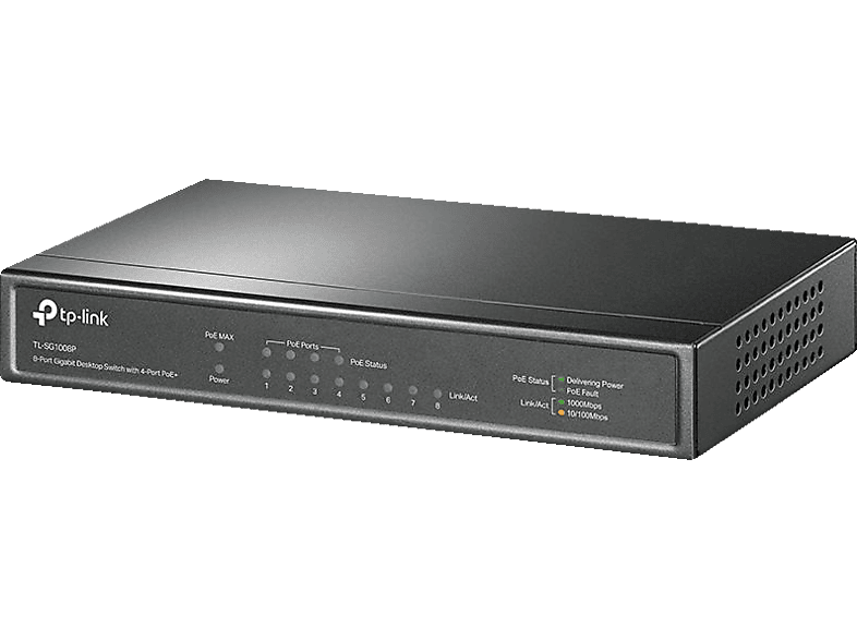 TP-LINK TL-SG1008P 8-Port Gigabit 4-Port Desktop PoE+ Switch