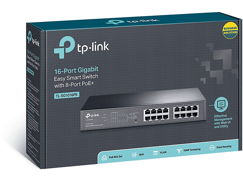 TP-LINK TL-SG1016PE 16-Port-Gigabit-Easy-Smart-PoE Switch