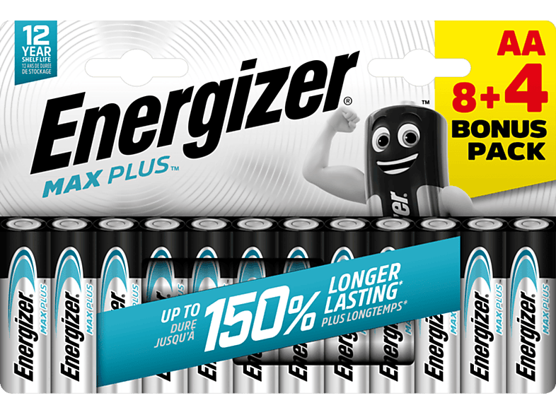 ENERGIZER Max Plus AA 8 + 4 - Batterie (Silber)