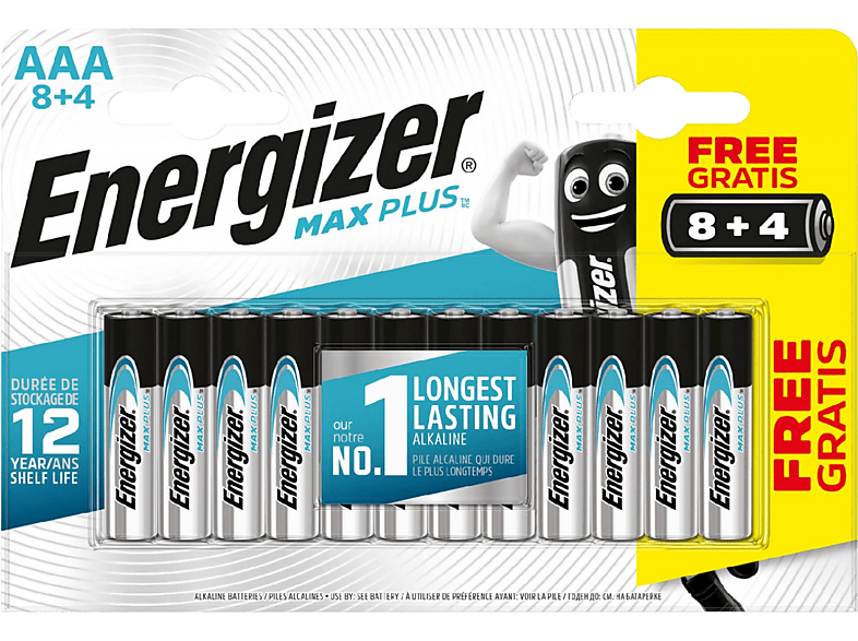 ENERGIZER Max Plus AAA 8 + 4 - Batterie (Silber)