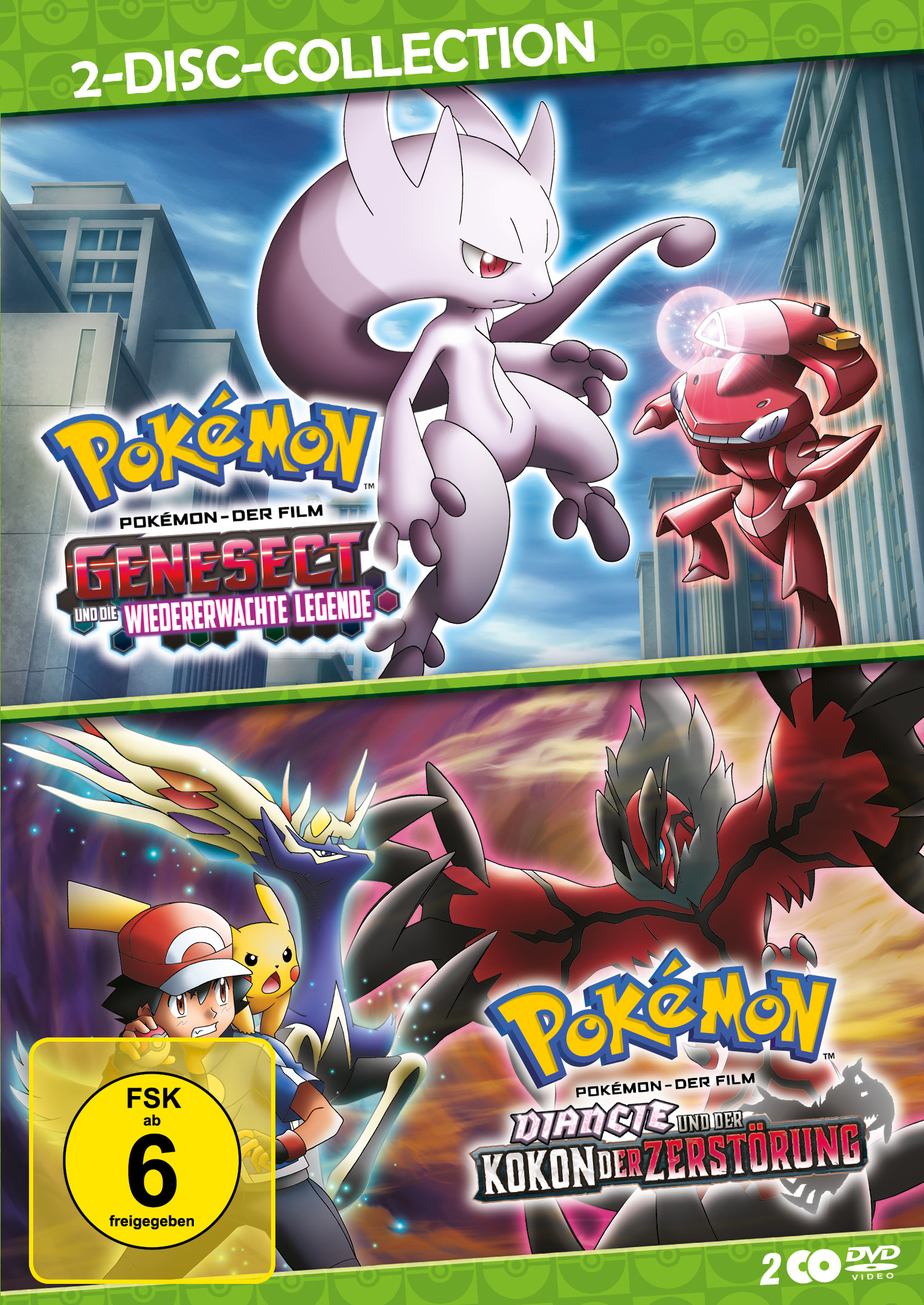 die Legende DVD der Diancie Zerstörung und Genesect Pokémon - der Kokon / Wiedererwachte und