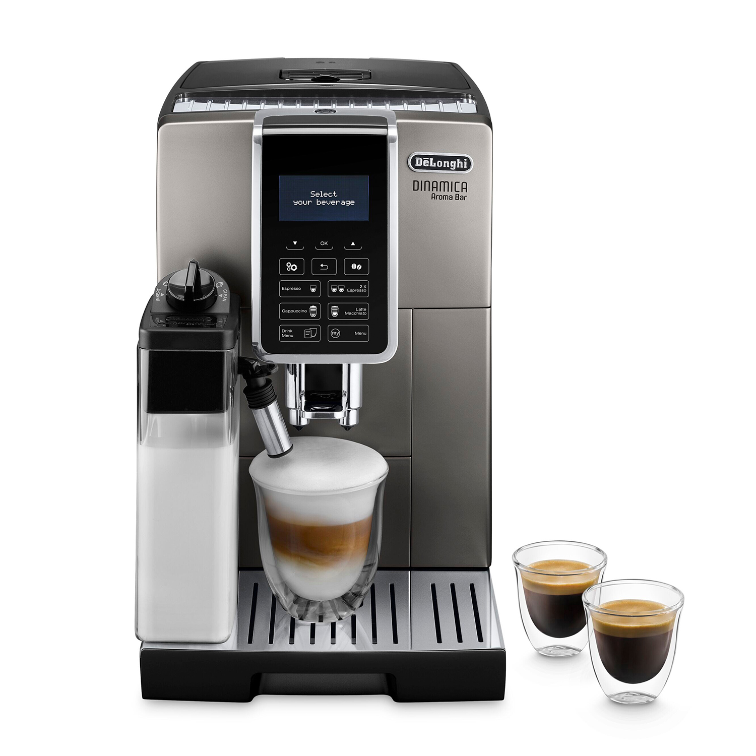 De'longhi Dinamica Ecam359.57.Tb Macchina Caffé Automatica, Titanio e nero