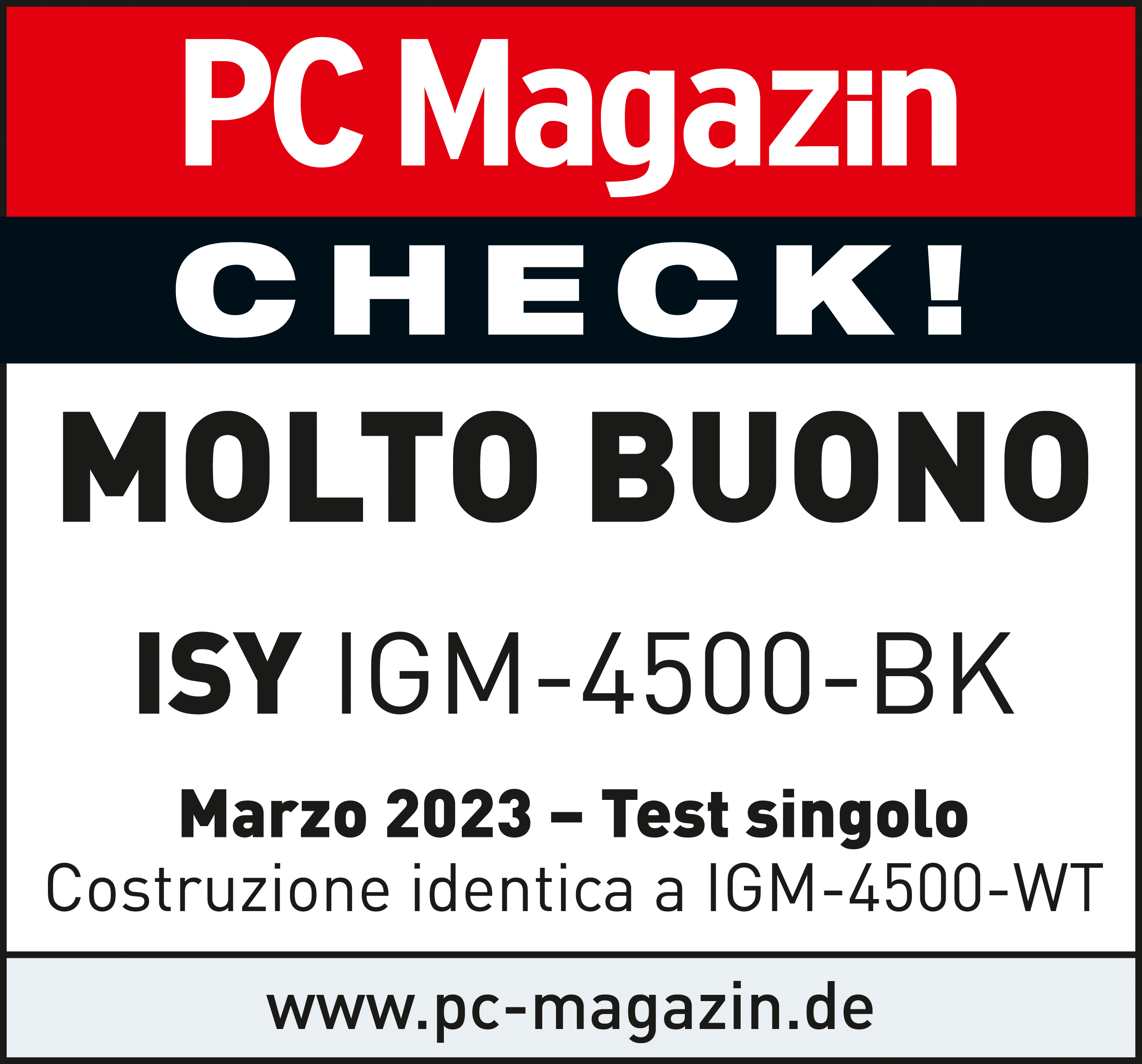 Copertina di rivista con testo. Sfondo bianco.